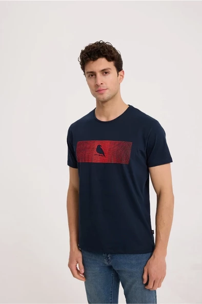 Navy ENJOY TEE - Resim 3