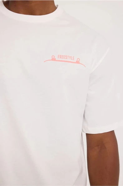 White URBAN HALF-RELAX TEE - Resim 2