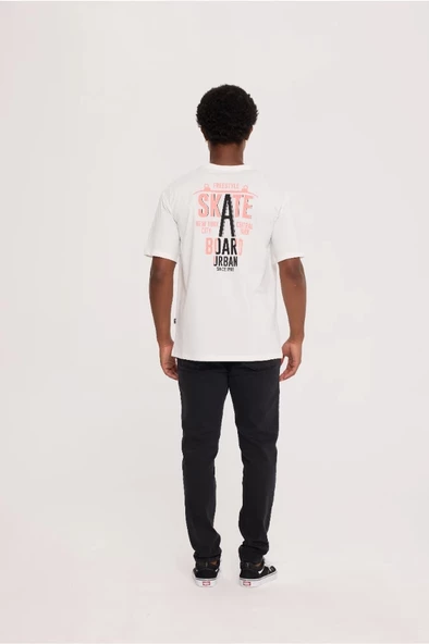 White URBAN HALF-RELAX TEE - Resim 6