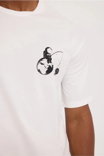 White SPACE HALF-RELAX TEE - Resim 2
