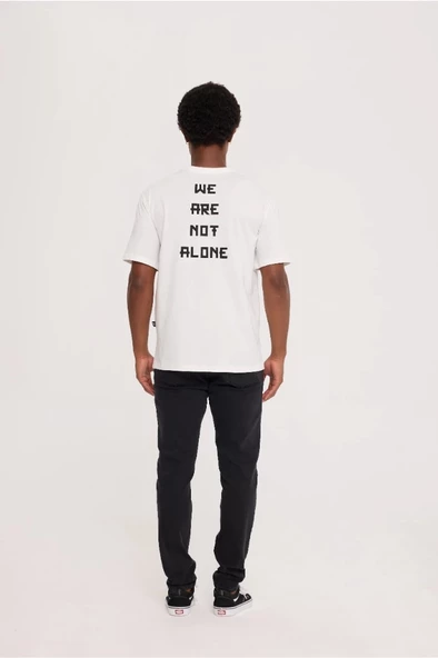 White SPACE HALF-RELAX TEE - Resim 6