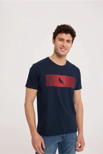 Navy Blue ENJOY TEE - Resim 3