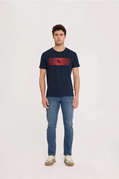 Navy Blue ENJOY TEE - Resim 4