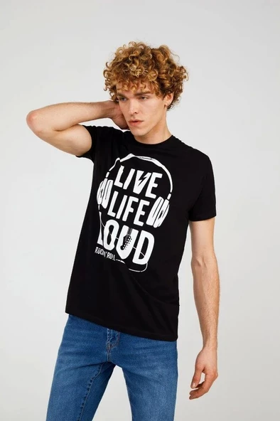 Black LOUD TEE - Resim 2