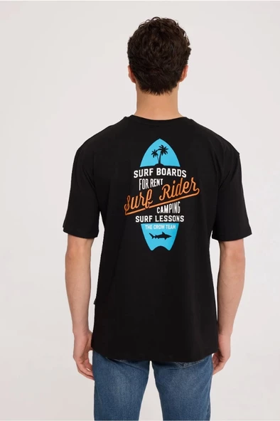 Black SURF HALF-RELAX TEE ürün görseli 1