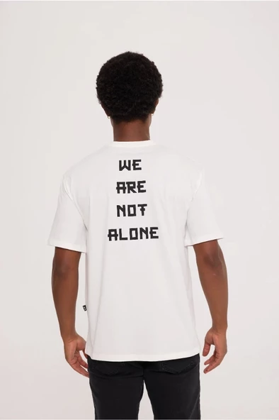 White SPACE HALF-RELAX TEE - Resim 4