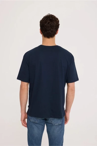 Navy MATH HALF-RELAX TEE - Resim 3
