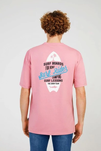 Vintage Pink SURF HALF-RELAX TEE - Resim 4