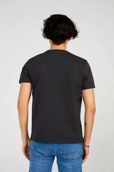 Anthracite STARS BASIC TEE - Resim 4
