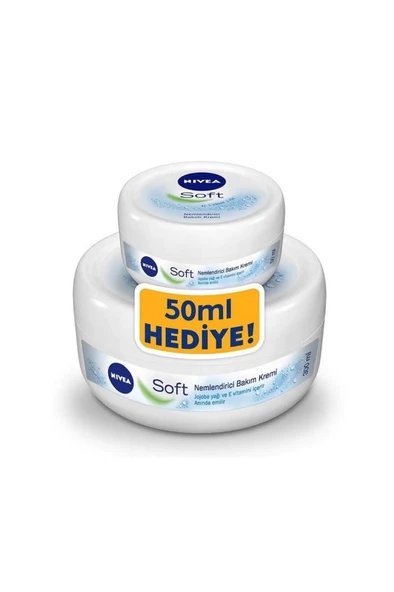 NIVEA Soft Kavanoz Krem 300 ml 50 ml Set ürün görseli 1