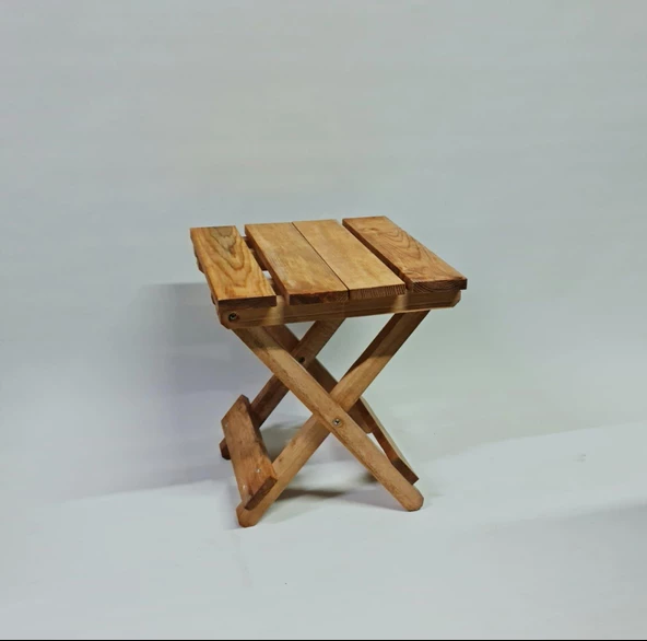 Ahşap Katlanır Tabure 1 Adet 30 cm x 36 xm - Resim 5