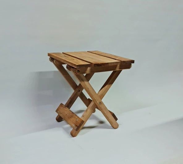 Ahşap Katlanır Tabure 1 Adet 30 cm x 36 xm - Resim 3