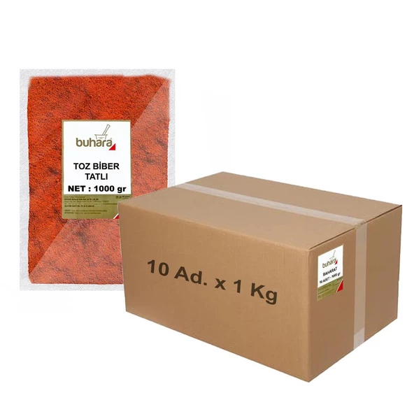 BUHARA TOPTAN TOZ TATLI BİBER 1 KG x 10 Ad - 10 KG ürün görseli 1