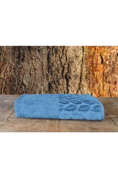 NİVEMESHOME 632 MAVİ 90X150 HAZAL BANYO HAVLUSU NURPAK ürün görseli 1