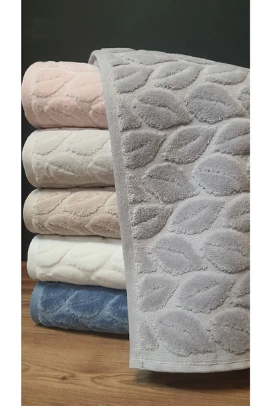 NİVEMESHOME 249 HAZAL AÇIK GRİ JAKARLI HAVLU NURPAK ürün görseli 1