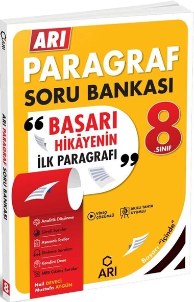 Arı Yayıncılık 8. Sınıf Arı Paragraf Soru Bankası ürün görseli 1