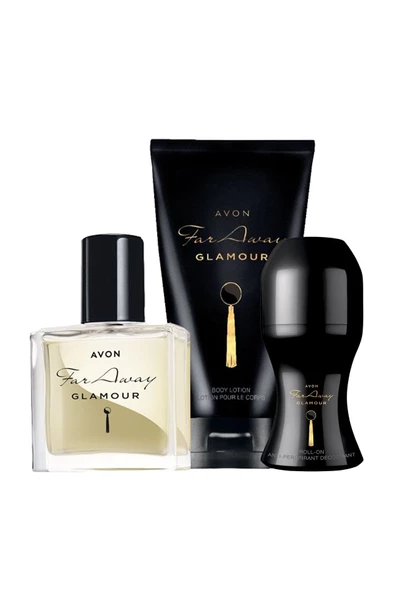 Far Away Glamour Edp 30ml Bayan Parfüm 3lü Set ürün görseli 1