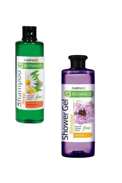 Botanics Herbal Mix Şampuan 500 Ml + Botanıcs Mine Çiçeği Tazeleyici Duş Jeli 500 Ml ürün görseli 1