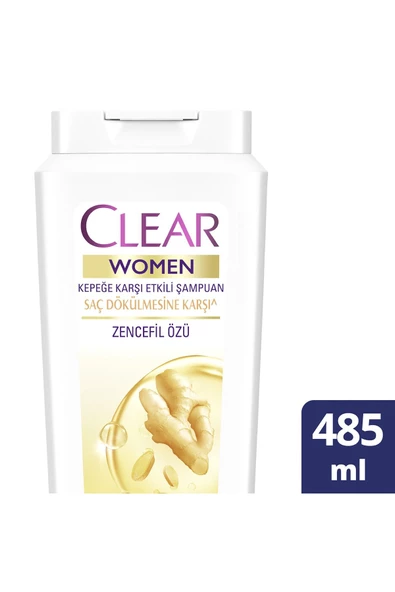 CLEAR ŞAMPUAN WOMEN 485ML-DÖKÜLME KARŞITI ZENCEFİLLİ ürün görseli 1