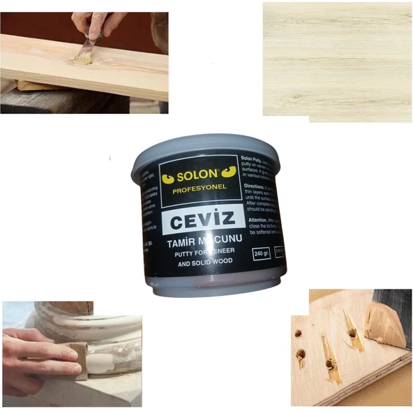 Ahşap Masif ve kaplama Tamir Macunu Ceviz 240 Gr. ürün görseli 1