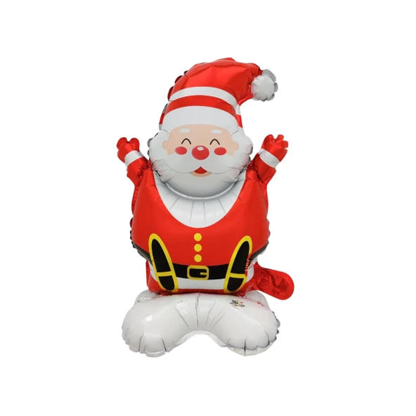 Ayaklı Küçük Oturan Noel Baba Folyo Balon 59x35 cm ürün görseli 1