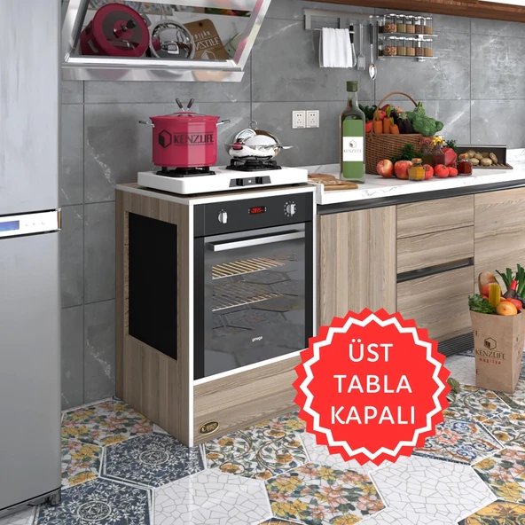 Kenzlife ankastre modülü kabini kalsiyum3 crd fırın ocak dolabı sabit tabla ürün görseli 1