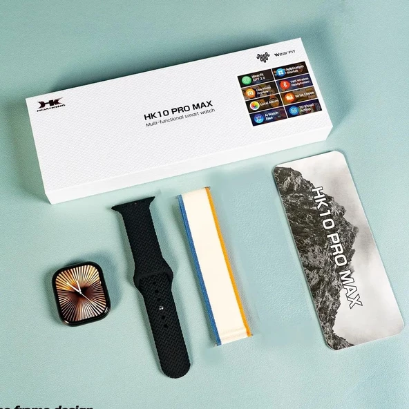 HK10 Pro Max Akıllı saat 2.02 inch AMOLED Ekran SİYAH KASA ürün görseli 1