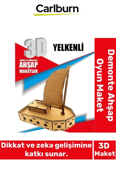 3 Boyut Eğitici Öğretici Zeka Geliştirici Boyanabilir Ebeveyn Çocuk Puzzle Demonte Ahşap Oyun Maket ürün görseli 1
