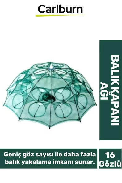 Premium Dayanıklı Özel Fermuarlı Yem Bölmeli Pratik Kolay Kurulum 16 Gözlü Kuş Balık Ağı ürün görseli 1