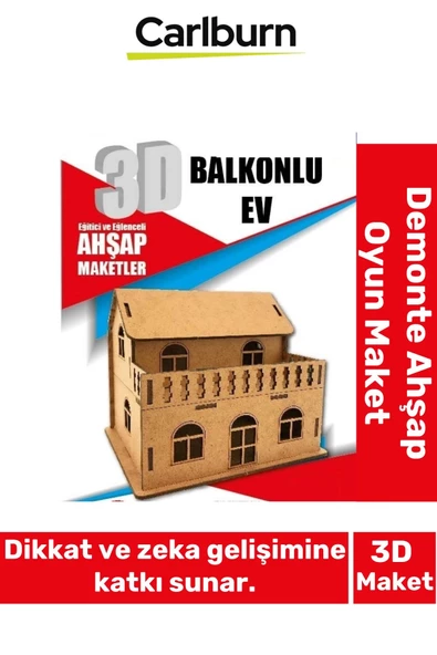 3 Boyut Eğitici Öğretici Zeka Geliştirici Boyanabilir Ebeveyn Çocuk Puzzle Demonte Ahşap Oyun Maket ürün görseli 1