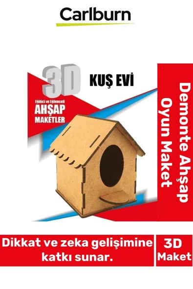 3 Boyut Eğitici Öğretici Zeka Geliştirici Boyanabilir Ebeveyn Çocuk Puzzle Demonte Ahşap Oyun Maket ürün görseli 1