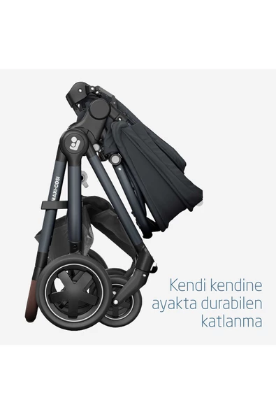Adorra 2 Çift Yönlü Bebek Arabası Essential Graphite - Resim 8
