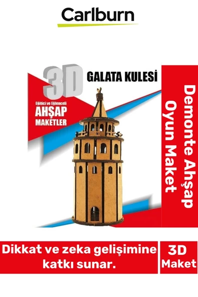 3 Boyut Eğitici Öğretici Zeka Geliştirici Boyanabilir Ebeveyn Çocuk Puzzle Demonte Ahşap Oyun Maket ürün görseli 1