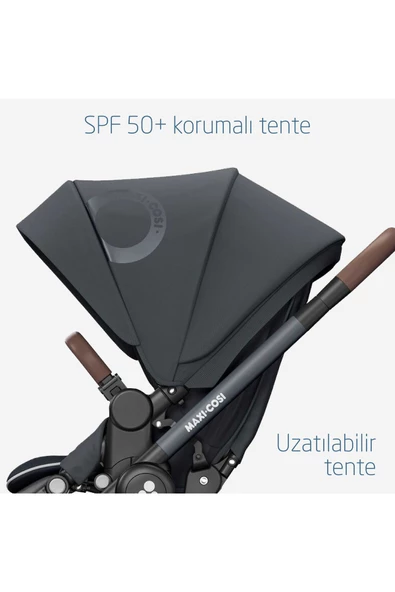 Adorra 2 Çift Yönlü Bebek Arabası Essential Graphite - Resim 4