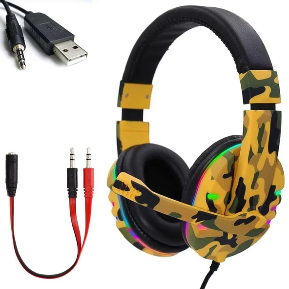 RGB ışıklı Pro Streaming Gaming KR-GM604 kulaklık ürün görseli 1