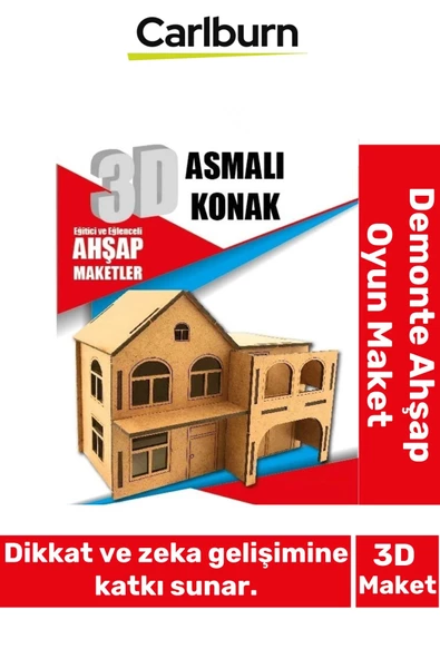3 Boyut Eğitici Öğretici Zeka Geliştirici Boyanabilir Ebeveyn Çocuk Puzzle Demonte Ahşap Oyun Maket ürün görseli 1