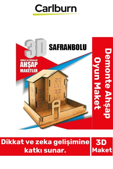 3 Boyut Eğitici Öğretici Zeka Geliştirici Boyanabilir Ebeveyn Çocuk Puzzle Demonte Ahşap Oyun Maket ürün görseli 1