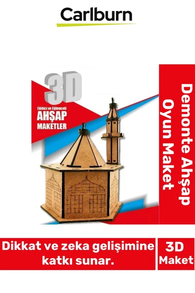 3 Boyut Eğitici Öğretici Zeka Geliştirici Boyanabilir Ebeveyn Çocuk Puzzle Demonte Ahşap ürün görseli 1