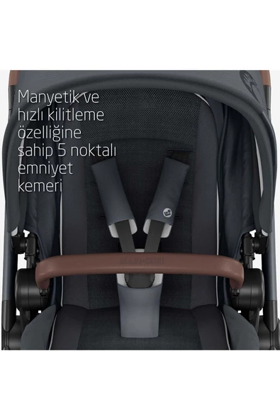 Adorra 2 Çift Yönlü Bebek Arabası Essential Graphite - Resim 2