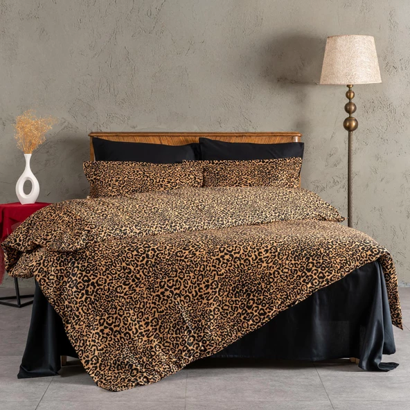 Soley | Panthera | %100 Pamuk Tek Kişilik Saten Nevresim Takımı ürün görseli 1