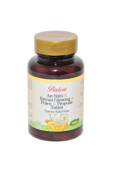 Balen V5 Arı Sütü Kırmızı Ginseng Propolis 60 Tablet ürün görseli 1