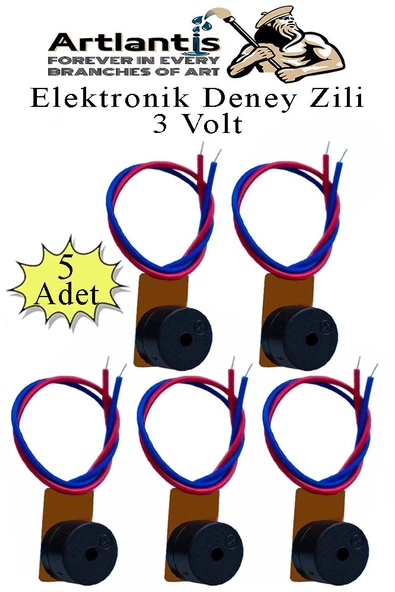 Elektronik Deney Zili 5 Adet Deney Proje Tasarım Zili 3 Volt Alarm Sinyal Zili Haparlör Mini Zil ürün görseli 1