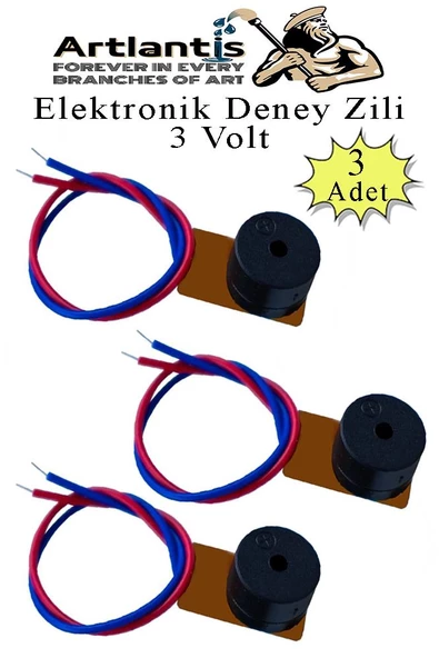 Elektronik Deney Zili 3 Adet Deney Proje Tasarım Zili 3 Volt Alarm Sinyal Zili Haparlör Mini Zil ürün görseli 1