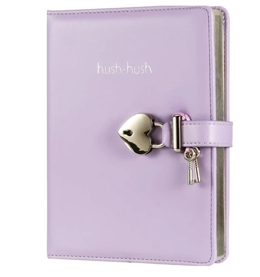 Victorias Journals Hush-Hush Kilitli Hatıra Defteri 160 Yaprak Lila ürün görseli 1