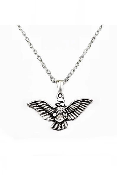 ümüş Kaplama Albatros Kuşu Unisex Kolye ürün görseli 1