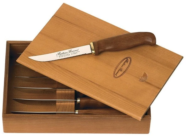 Martti̇i̇ni̇ Steak Kni̇ves 6 Pc Wooden Box Biçak ürün görseli 1