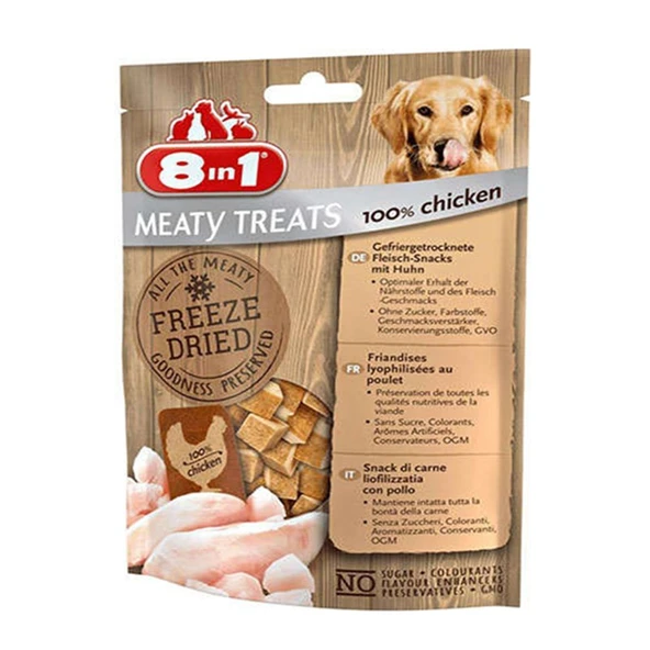 8in1 Freeze Dried Tahılsız Tavuk Havuçlu Kurutulmuş Köpek Ödülü 50 Gr. ürün görseli 1