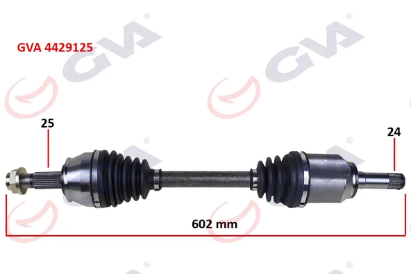 AKS KOMPLE SOL BIPPER-NEMO 1.3 HDI 10 FIORINO 1.3 MJTD Euro5 MOT. 13 İÇ AKS KAFALI 602mm ürün görseli 1