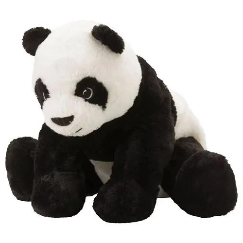 IKEA KRAMIG YUMUŞAK PELUŞ  PANDA OYUNCAK BEYAZ-SİYAH 30 CM ürün görseli 1