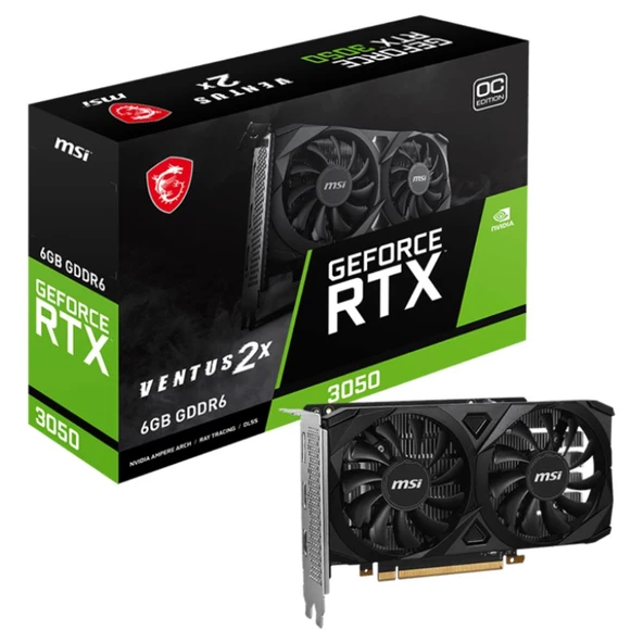 MSI  VGA GEFOCE RTX 3050 VENTUS 2X E 6G OC ürün görseli 1